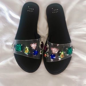 alana gem slide sandals